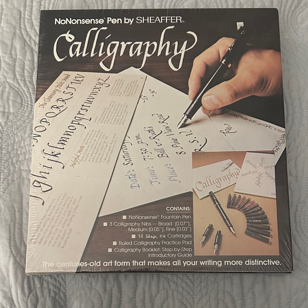 Sheaffer Calligraphy Pen Set - Black with Silver Accents